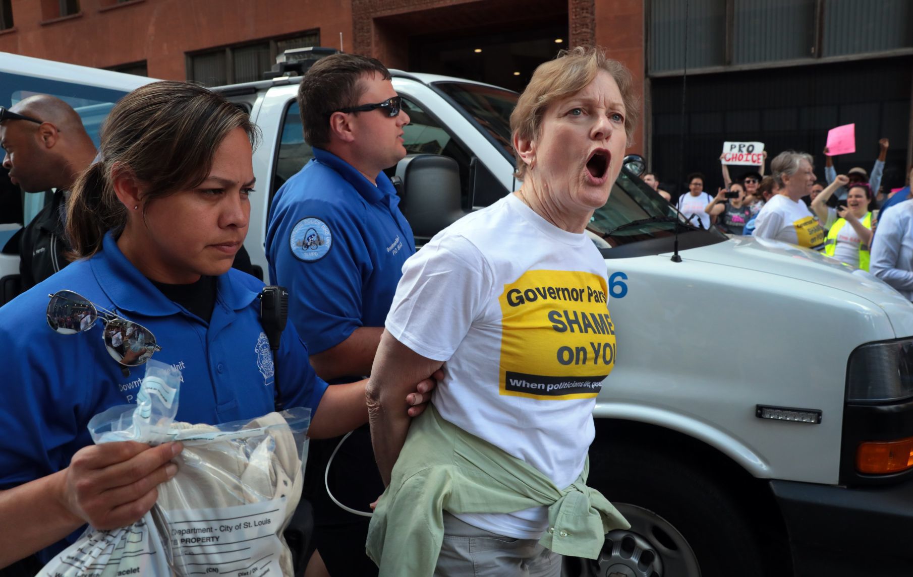 Abortion rights rally results in arrests downtown
